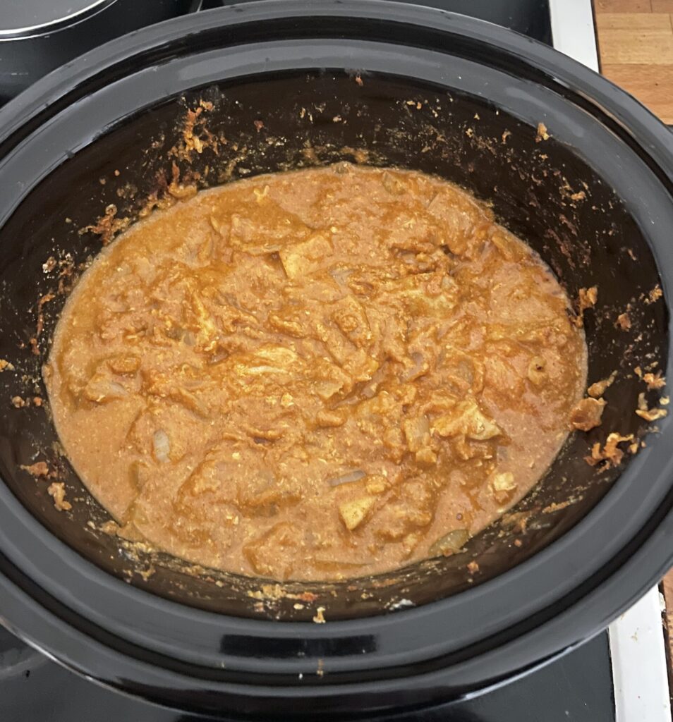 Curried chicken in a slow cooker