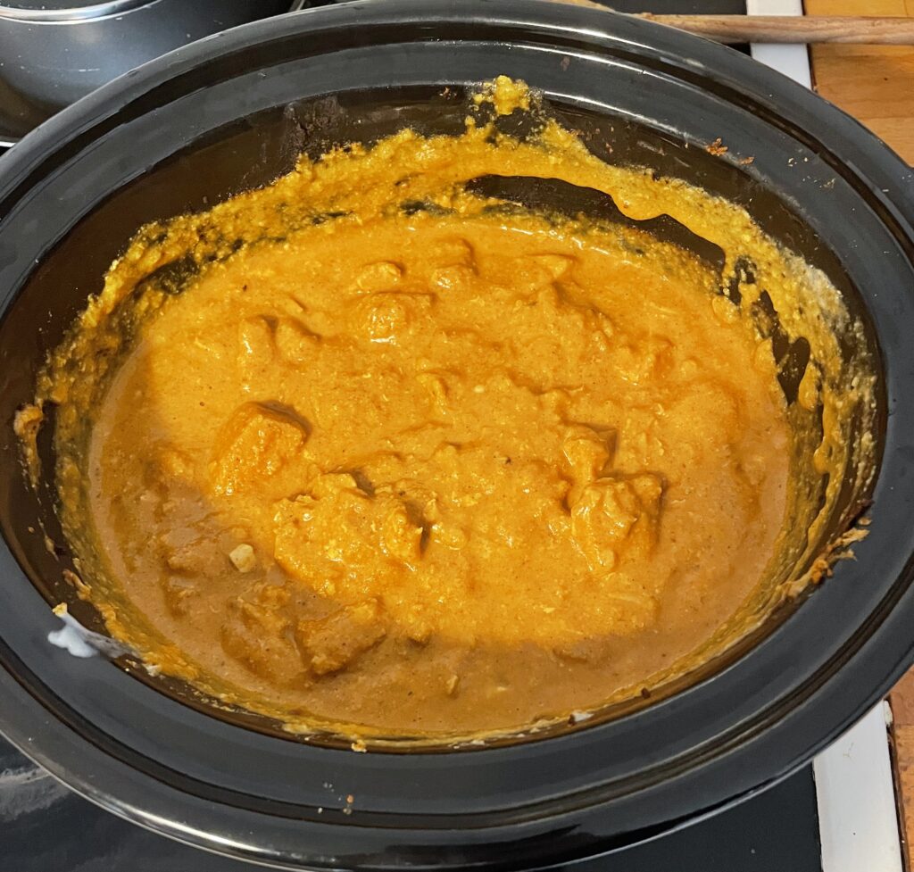 Curried chicken in a slow cooker