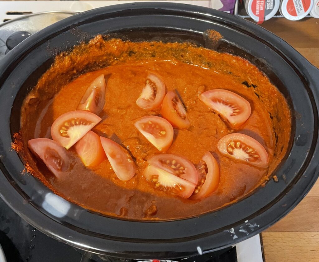 Curried lamb in a slow cooker